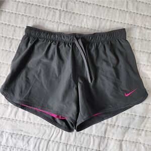 Nike gray and hot pink women's shorts